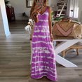 thumbnail image 1 of SMihono Robe Maxi Bohème d'Été pour Femmes Grande Taille Mode Vacances Été Sans Manches Rayée Imprimée Col en V Sexy Décontractée Longue Robe Maxi Plage Robe d'Été, 1 of 5
