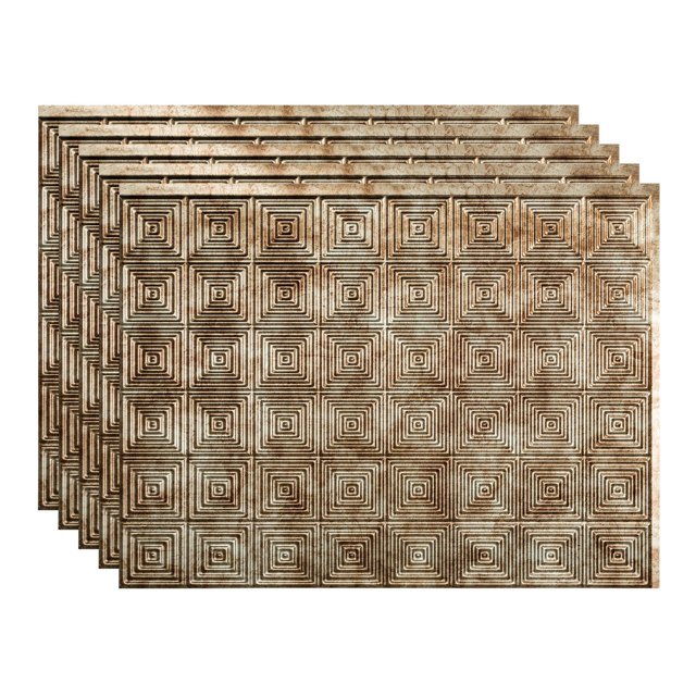 Fasade 18in x 24in Bermuda Bronze Backsplash Panel 5 Pack