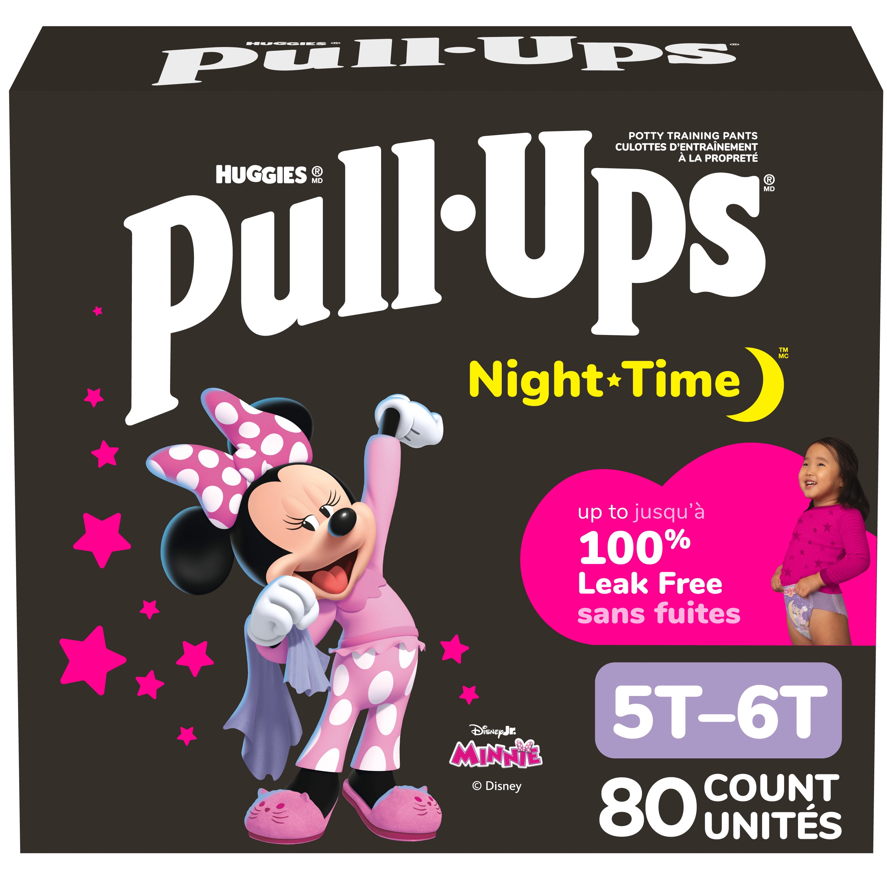 Pull-Ups Girls' Night-Time Potty Training Pants, 3T-4T (32-40 lbs), 108 Ct