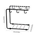 thumbnail image 3 of Chmadoxn Kitchen Storage & Organization, Closet Organizers and Storage, Organization and Storage, Double Cup Draining Rack Home Coffee Cup Hanging Rack Mug Glass Cup Organizer Shelf Cup Holder, 3 of 6