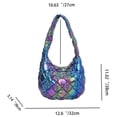 thumbnail image 3 of Women Commute Bag Colorful Quilted Designer Lady Handbags Fashion Hobo Hand Bags, 3 of 9