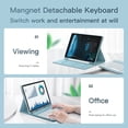 thumbnail image 4 of REQO Keyboard Case for iPad Mini 5/ Mini 4, Soft Back Cover with Pencil Holder & Magnetically Detachable Wireless Bluetooth Keyboard for 7.9 inch iPad Mini 5th/4th Generation, Pink, 4 of 8