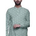 thumbnail image 3 of Atasi Designer Kurta Pajama For Men Printed Angrakha Kurta Set Summer Clothing, 3 of 3