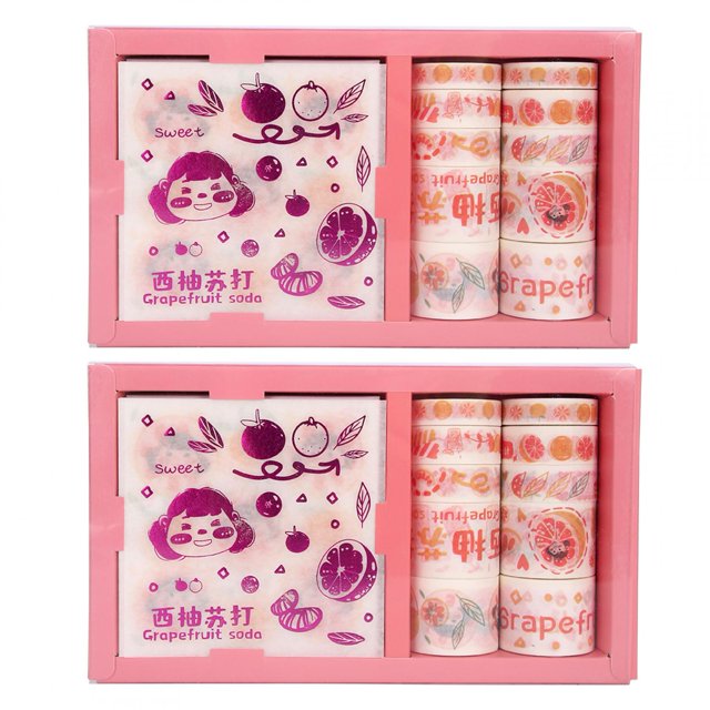 2Set Scrapbook Autocollant Ruban Adhésif Japonais Papier Fruit Pattern pour Bricolage Album Décoration