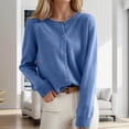 thumbnail image 2 of Cardigan pour Femmes Chandail Classique Chandail pour Femmes Col Ras du Cou à Boutons Cardigan à Manches Courtes Tricoté Ouvert à l'Avant, 2 of 4