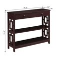 thumbnail image 4 of Pemberly Row Table Console Contemporaine à un Tiroir - Finition Bois Espresso, 4 of 7