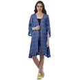 thumbnail image 2 of Moomaya Moss Georgette Printed Shrug Beach Cloth 3/4 Sleeve Cardigans For Women, 2 of 6