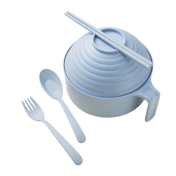 Dvruxg Microwave Ramen Bowl, Microwave Ramen Cooker Bowl Set, Quick Ramen Cooker with Handles Ramen Noodle Cooker with Spoon Chopsticks Fork