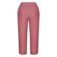 thumbnail image 5 of RXIRUCGD Capris d'Été pour Femmes, Confortables, Amples, à Jambes Larges, Mode, Couleur Unie, Rose, Taille : M, 5 of 5