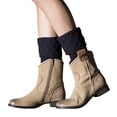 thumbnail image 2 of Women Leg Warmers Knitted Wool Boot Cover Short Leg Warmers with Diamond Mesh, 2 of 4