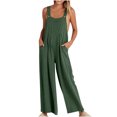 thumbnail image 2 of zanvin Pantalons pour Femmes, Liquidation Combinaison Sans Manches à Bretelles Décontractée Mode Été Unie, 2 of 5