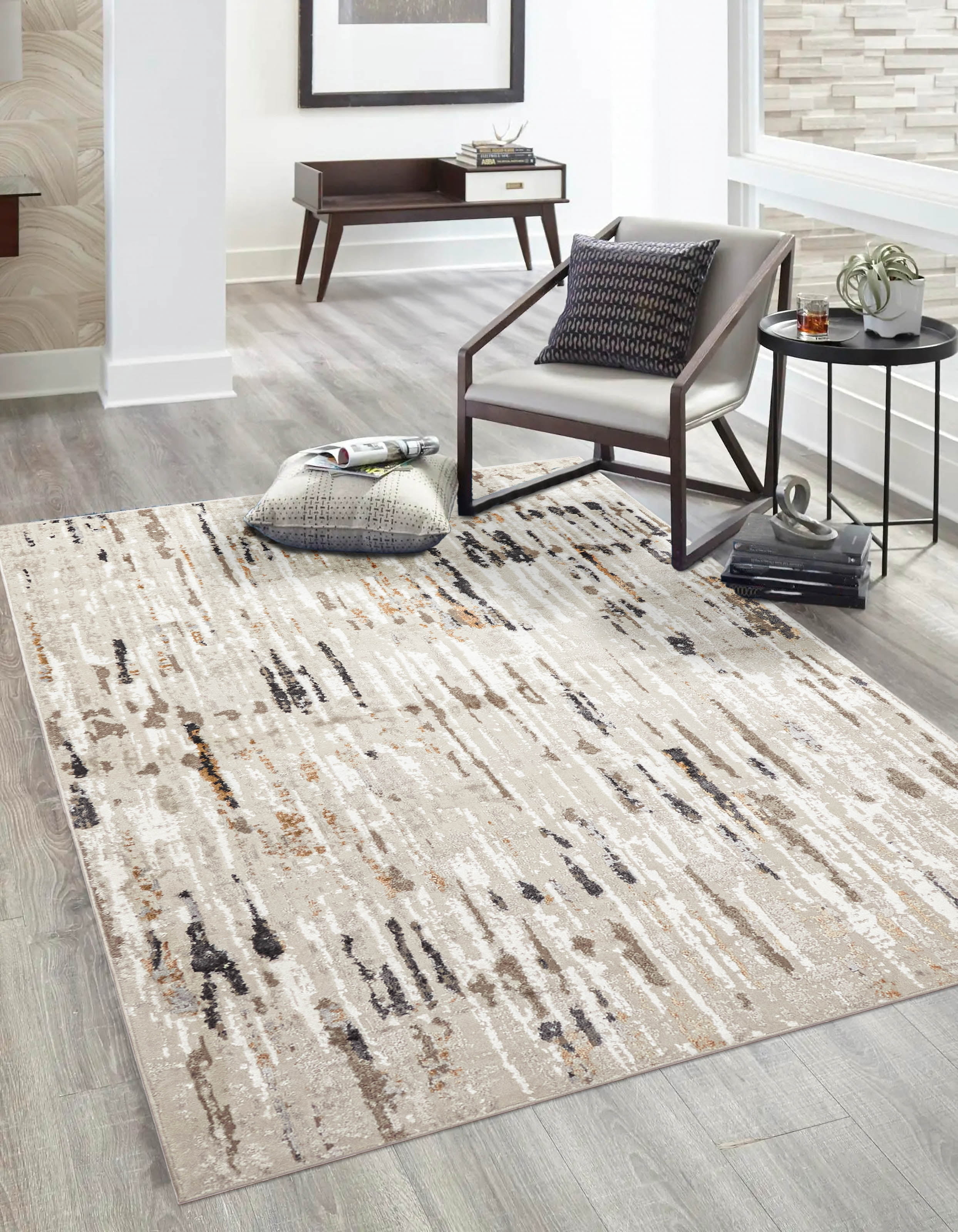 ECARPET Tapis Contemporain/Moderne Juniper pour Salon, Chambre, Salle A Manger, Entrée, Couloir et Plus Encore.