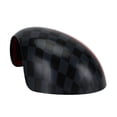 thumbnail image 4 of 2x Black/Grey Checkered Red Mirror Covers for MINI Cooper R55 R56 R57, 4 of 11
