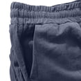 thumbnail image 2 of Plus Size Solid Straight Leg Pants for Women High Waist Comfortable Elastic Drawstring Casual Trousers, 2 of 5