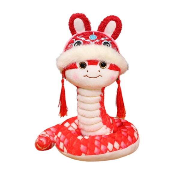 bedienty Peluche Animal Anniversaire Dortoir Maison Cadeau Rouge 2025 Année Jouet Serpent Nouveau Chinois 25cm Peluche Rouge 25cm