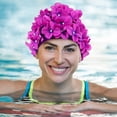 thumbnail image 2 of 1 Pce Chapeau de Natation Respirant en Forme de Fleur pour Femmes Filles, 2 of 8