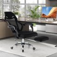 thumbnail image 4 of Costway Chaise de Bureau Ergonomique en Maille avec Repose-Pieds, Hauteur Réglable et Dossier Inclinable, 4 of 10