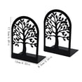 thumbnail image 3 of EGNMCR Organization and Storage, Storage Bins, Storage Containers Book Ends Metal Bookends For Shelves Decorative Tree Stopper For Heavy Books Black Ends To Hold Books For Home Office Metal bookend, 3 of 6