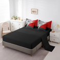 thumbnail image 3 of YST Red Black Gray Twin 7 Piece Comforter Set With Sheets For Boys Patchwork Geometric Bed In A Bag For Kids Teen,Simple Triangle Bedding Set Modern Geometry Bed Set Bedroom Decor, 3 of 5