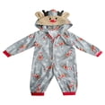 thumbnail image 1 of Christmas Matching Family Loungewear Hoodie Pattern Zipper Romper, 1 of 7