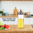 thumbnail image 3 of Uxcell Glass Stainless Steel Silicone Olive Oil Dispenser Bottle Pour Drip-Free with Marks 300ML, 3 of 7