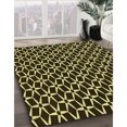 thumbnail image 3 of Ahgly Tapis Rond Lavable en Machine Intérieur Transitionnel Or Métallique, 4 Pieds Rond, 3 of 7