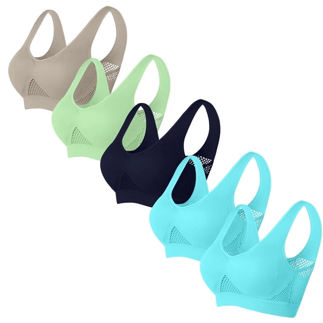 adviicd Ropa Interior Mujer Womens Back Sports Bra - Padded Racerback Low Impact Spaghetti Thin Strap Workout Yoga Top(Sky Blue,M)