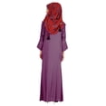 thumbnail image 4 of Bimba Vêtements Islamiques pour Femmes Longue Robe de Prière Maxi avec Hijab Imprimé Abaya en Rayonne Robe Musulmane à Boutons devant, 4 of 7