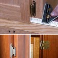 thumbnail image 4 of OULII 10Pcs Replacement Cabinet Hinges Self Closing for Door Cupboard Kitchen Use Iron White Nickel, 4 of 6