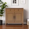 thumbnail image 3 of Connaught Armoire de Rangement d'Entrée Traditionnelle en Bois de 40 Pouces de Large, Brun Doré Pâle, 3 of 9