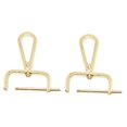 thumbnail image 3 of GUOOL 2 Pieces Snap Hook Swivel Clasp Detachable DIY Bag Strap Hardware Bag Buckle Light Gold, 3 of 9