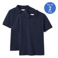 thumbnail image 1 of George Boys' Short-Sleeve Uniform Polo 2-Pack, 1 of 6