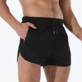 thumbnail image 2 of hotojiny Men's Athletic Running Shorts Drawstring Stretch Workout Shorts Lightweight Sports Gym Basketball Clothes with Zip Pockets, 2 of 7