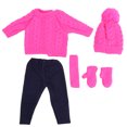 thumbnail image 3 of Vêtements pour Poupée Bébé, Robe de Vêtements pour Poupée, Matériau Sain et Sécuritaire Bien Fait Non - Poupée Bébé pour Poupées Fille Q18-788 Rose Rouge pour Poupée de 43 cm, 3 of 8