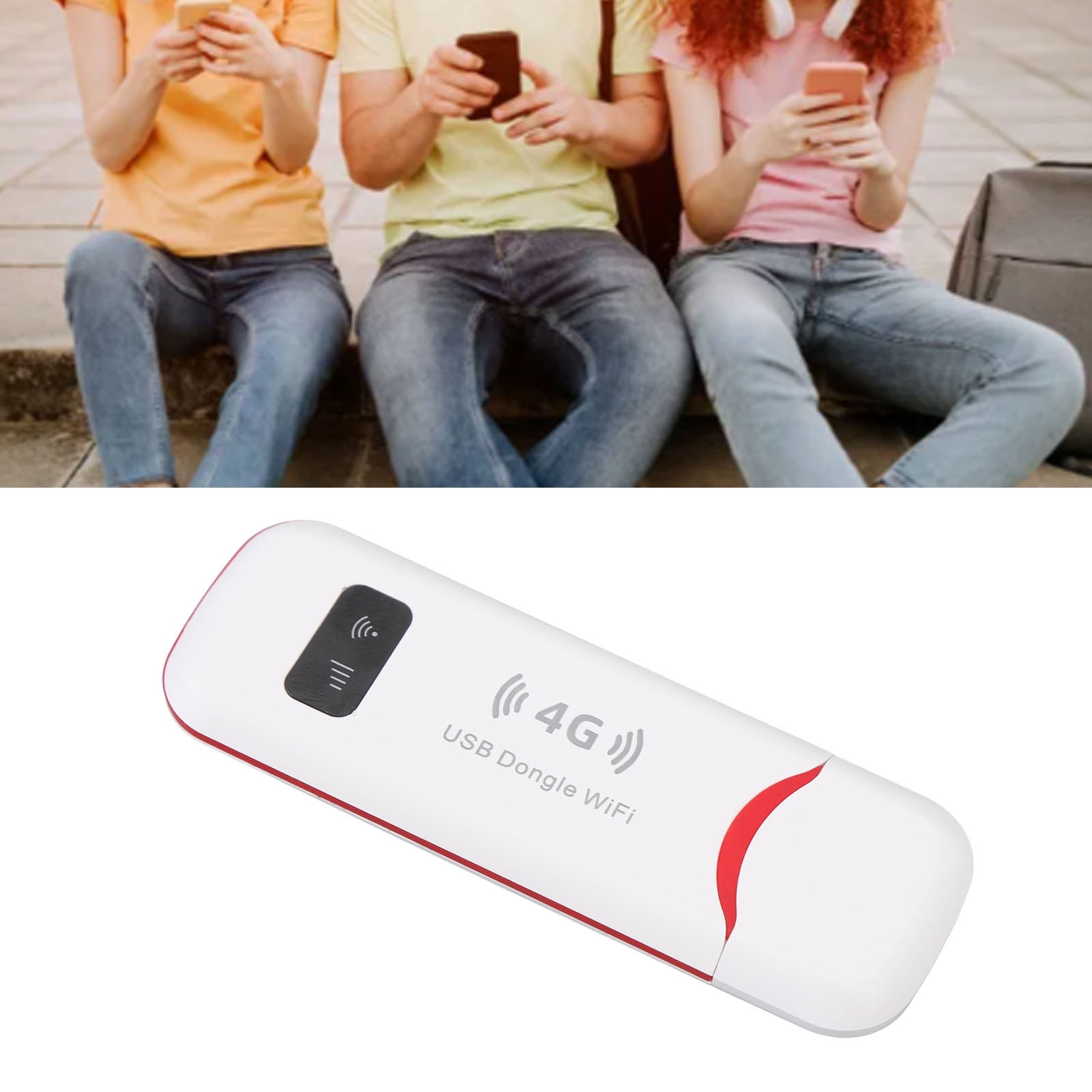 LTE 4G USB Modem, 150Mbps Portable USB 4G Router with SIM Card Slot for Africa