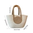 thumbnail image 3 of Chmadoxn Storage Trunks,Closet Organizers and Storage, Rope Woven Handbag Large Capacity Tote Bag Daily Versatile Shoulder Bag Splicing Color Casual Woven Bag Beach Bag Desktop storage, 3 of 6