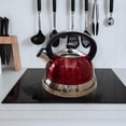 thumbnail image 3 of GROWTH TANK Stove Top Whistling Kettle Anti Scald Handle Tea Pot for Kitchen Gas Stoves Red, 3 of 8