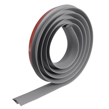 Unique Bargains Bande de Transition de Porte en PVC de 6 Pi, Bande de Transition Autocollante pour Tapis à Carreaux, Bordure, Bordure, Gris