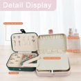 thumbnail image 3 of MultiValue Jewellery Box, Double Layer Portable Jewellery Storage Box Large Capacity Jewellery Case Leather Jewellery Organiser for Earrings Necklace Ring (Green), 3 of 7