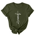 thumbnail image 4 of EGNMCR Easter Chemises pour Femmes Chemises Imprimé Easter Mode Printemps et Été pour Femmes Motif Imprimé Easter Col Rond T-shirt à Manches Courtes Haut/chemise T-shirt pour Femmes, 4 of 7