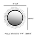 thumbnail image 5 of The Urban Port UPT-228541 Miroir Mural Rond avec Design Festonné et Bords Biseautés, Argent, 5 of 5