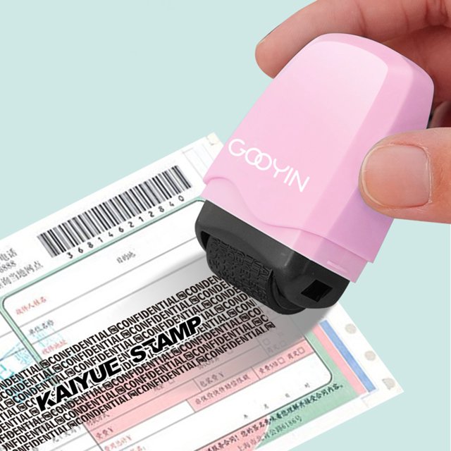 Oleegame 1PC Ten Dollar Items Random Confidential Single Applicator Information Photosensitive Privacy Express Roller Seal Seal Code Alteration Personal Office Stationery 1ML Pink