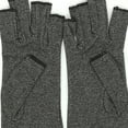 thumbnail image 2 of Arthritis Gloves with Grips - Men & Women Textured Fingerless Compression - Open Finger Hand Gloves for Rheumatoid and Osteoarthritis - Arthritic Joint Pain Relief for Computer Typing, 2 of 6