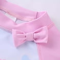 thumbnail image 3 of Sunnyoo Toddler Girls Long Sleeve Rashguard Shorts Skirt with Hat UPF50+ Bathing Suit, 3 of 7