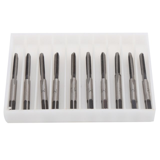 Metric Taper Plug Tap Set, M2 Tap, Manual Heat-Treated High Hardness For Plastic Soft Materials Aluminum Wood
