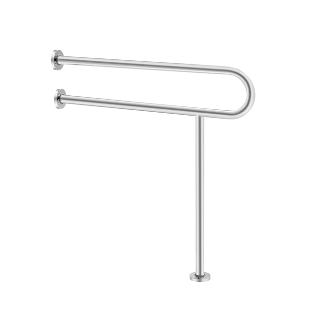 VEVOR Toilet Safety Rail with Leg 31.5 In 300lb Load Capacity Stainless Steel Grab Bar