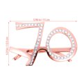 thumbnail image 2 of Miangastore Numeric Birthday Eyeglasses 70th Birthday Party Eyewear Photo Booth Prop, 2 of 9