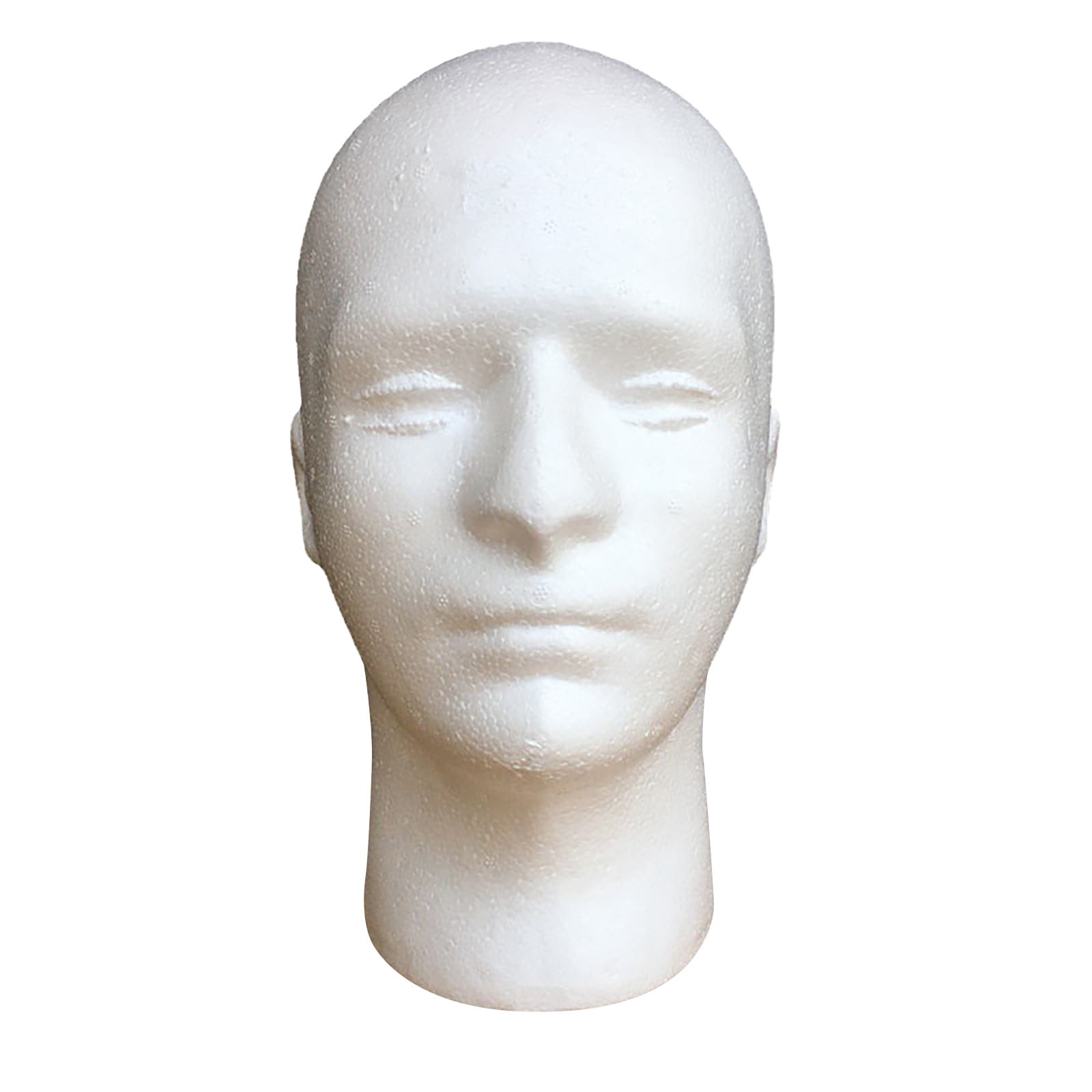 Man Foam Wig Head Manikin Head Mannequin Wig Display Holder Fixed Pin Hats Hairpieces Stand Rack For Salon White