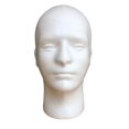 thumbnail image 1 of Man Foam Wig Head Manikin Head Mannequin Wig Display Holder Fixed Pin Hats Hairpieces Stand Rack For Salon White, 1 of 6