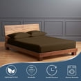 thumbnail image 2 of Real 1000 Thread Count RV Short Queen Size Sheets 100% Egyptian Cotton 4 PC Sheet Set, Luxurious Bedsheet Sets Soft Silky Sateen Weave, Breathable, Fits Upto 28 Inch EXTRA DEEP POCKET - Chocolate, 2 of 7